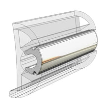 TACO Flex Chrome Insert 15/16’’ x 17/32’’ - 100 [V12-9980CP100-1] - Rub Rail