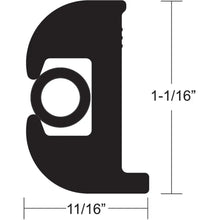 TACO Flex Vinyl Rub Rail Kit - Black w/Black Insert - 70’ - 1-1/16’’ x 11/16’’ [V11-0809BBK70-2] - Rub Rail