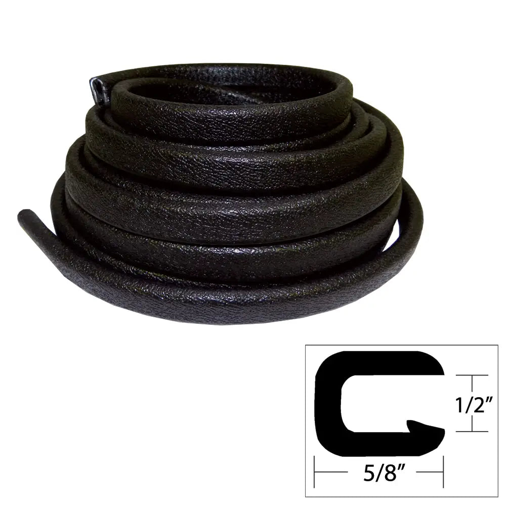 TACO Flexible Vinyl Trim - 1/2’’ Opening x ’W x 25’L - Black [V30-1316B25-1] - Accessories