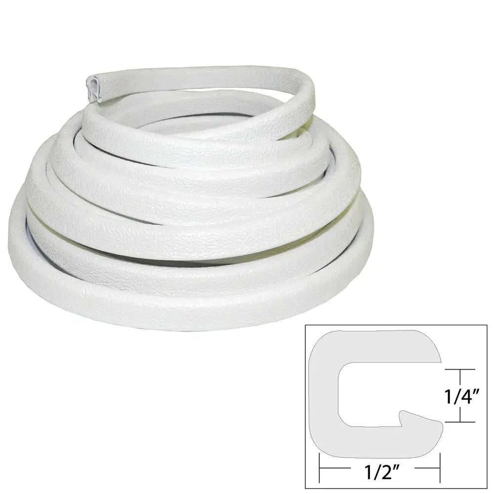 TACO Flexible Vinyl Trim - 1/4’’ Opening x 1/2’’W x 25’L - White [V30-1008W25-1] - Accessories