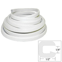 TACO Flexible Vinyl Trim - 1/4’’ Opening x 1/2’’W x 25’L - White [V30-1008W25-1] - Accessories