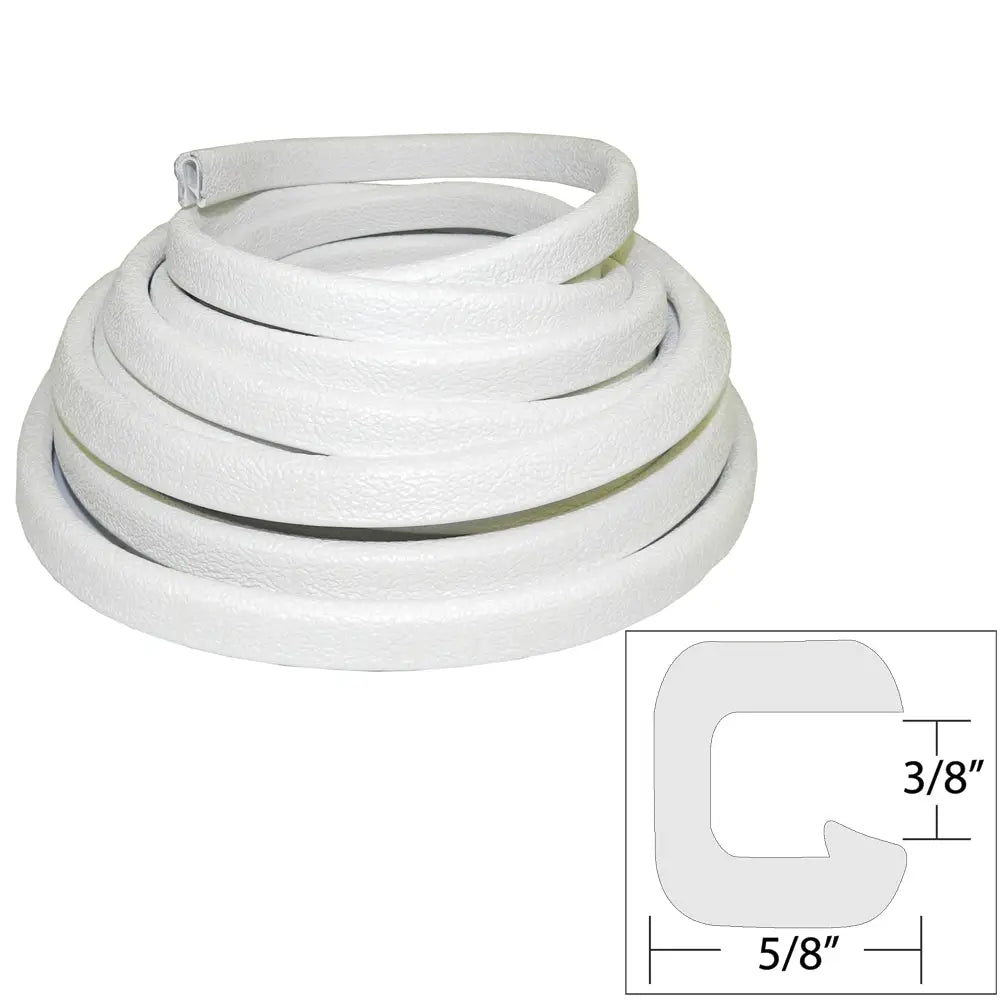 TACO Flexible Vinyl Trim - 3/8’’ Opening x ’W x 25’L - White [V30-1312W25-1] - Accessories