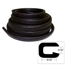 TACO Flexible Vinyl Trim - 5/32’’ Opening x 9/16’’W x 25’L - Black [V30-1005B25-1] - Accessories