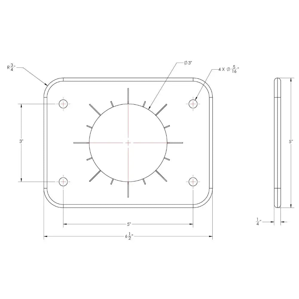 TACO Grand Slam 300 Universal Backing Plate f/GS-300 GS-390 - Pair [BP-0300BSY-1] - Outrigger Accessories