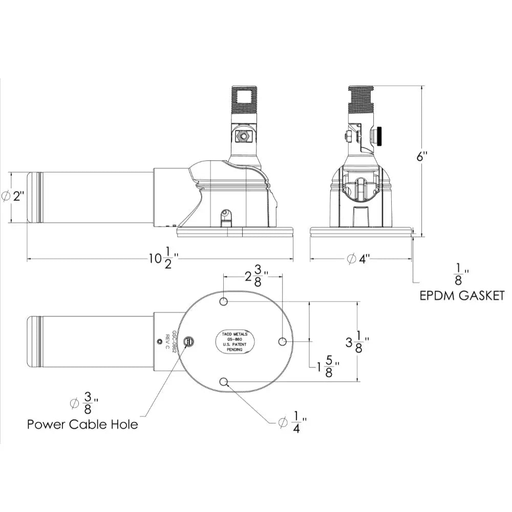 TACO Grand Slam 860 Electric VHF Antenna Mount [GS-860] - Antenna Mounts & Accessories