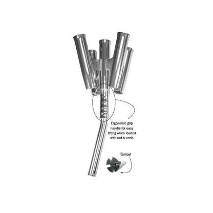 TACO Olympic 5-Rod Holder Cluster [F31-0790BXY-1] - Rod Holders