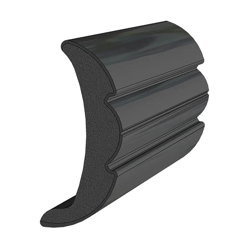 TACO Rigid Vinyl Flex-Core Rub Rail 2’’ x 7/8’’ - Black 60 [V21-9906BKA60D-1] - Rub Rail