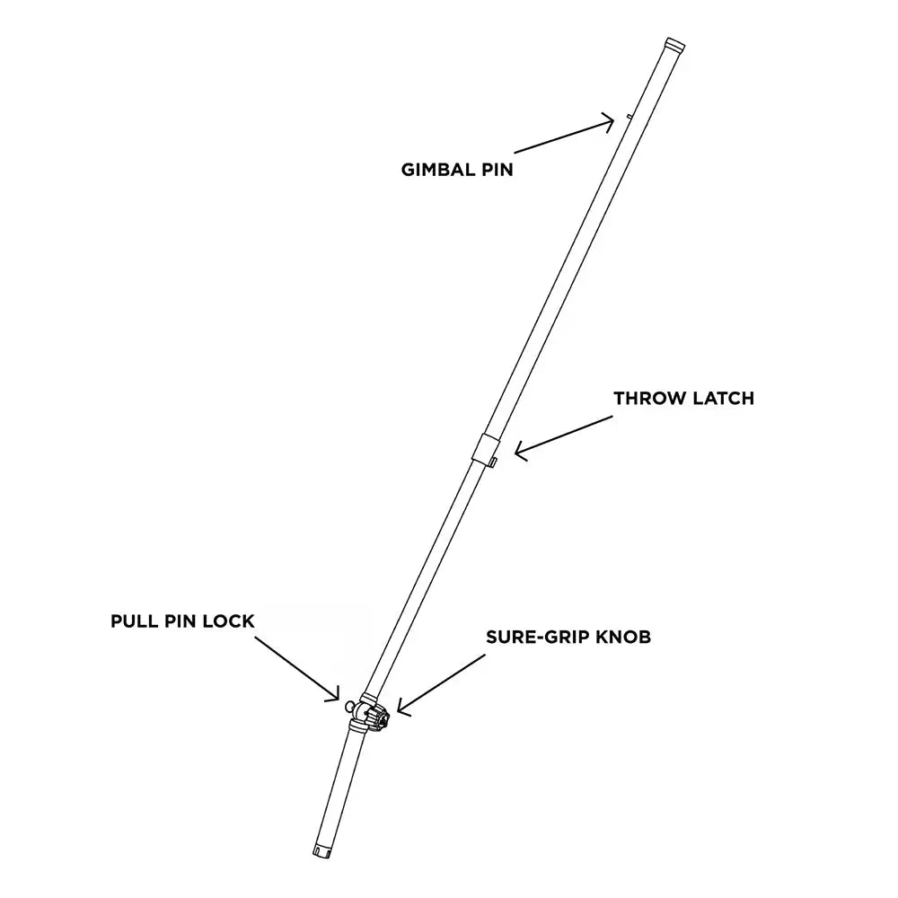 TACO ShadeFin Telescopic Rod Holder Mount [T10-3000-9] - Biminis/Shades/Umbrellas