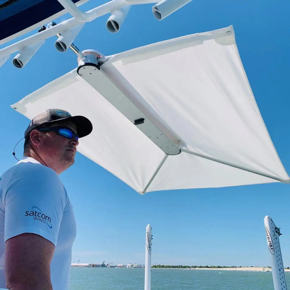 TACO ShadeFin w/White Fabric Case Fixed Rod Holder Mount Kit [T10-3000-3] - Biminis/Shades/Umbrellas