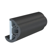 TACO SuproFlex Rub Rail Kit w/Flex Vinyl Overlay Insert - 1-5/8’’H x 7/8’’W x 60’L - Black w/Black Insert