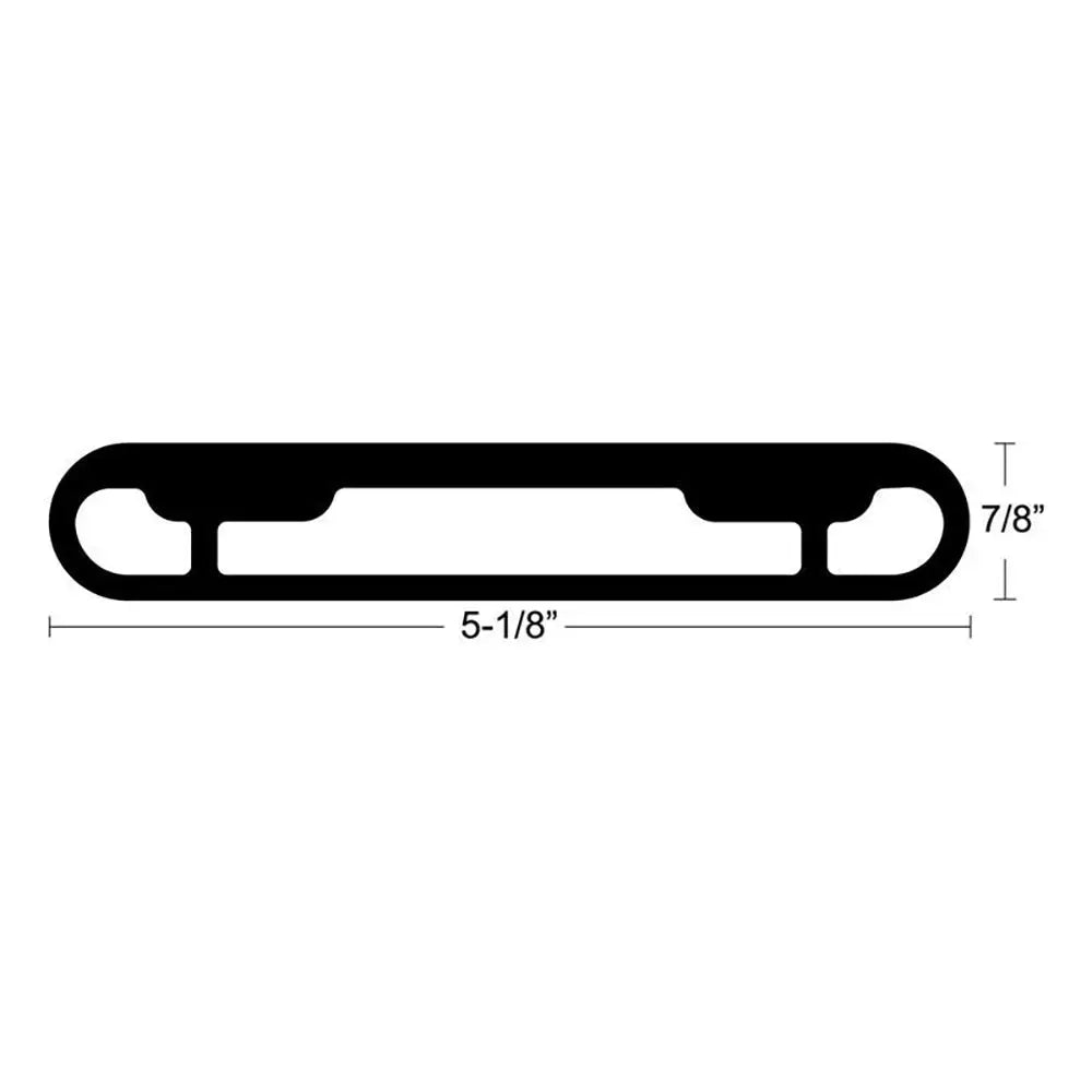 TACO T-Top Extrusion Plate Pre-Drilled for Grand Slams - 20’’ - Pair [GSE-1939BSA20] - Outrigger Accessories
