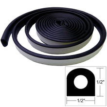 TACO Weather Seal - 10’L x 1/2’’W x 1/2’’H - Black [V30-0202B10-1] - Accessories