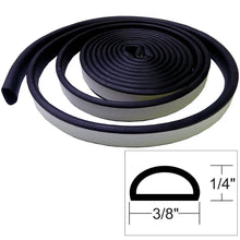 TACO Weather Seal - 10’L x 1/4’’H x 3/8’’W - Black [V30-1333B10-1] - Accessories