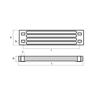Tecnoseal Aluminum Yamaha Bar Anode f/Engine Bracket [01112-1AL] - Anodes