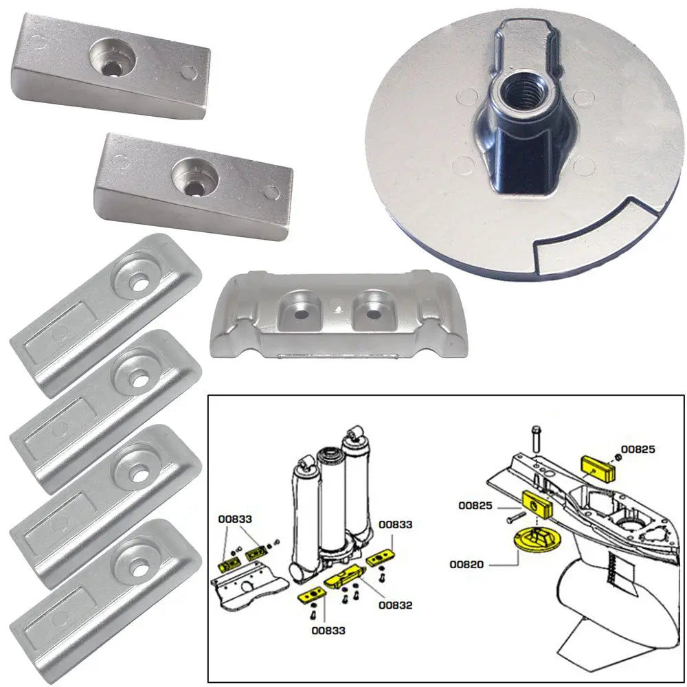 Tecnoseal Anode Kit w/Hardware - Mercury Verado 6 - Zinc [20816] - Anodes