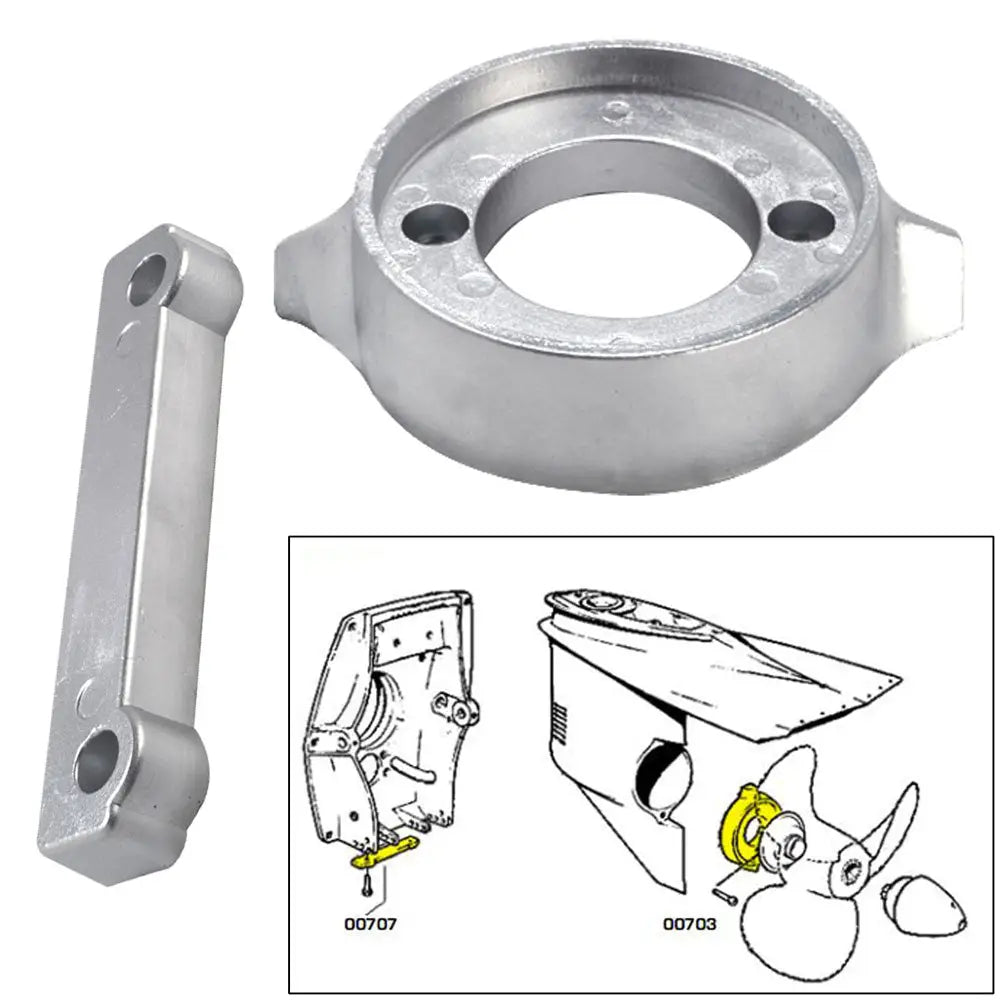 Tecnoseal Anode Kit w/Hardware - Volvo 280 - Magnesium [20701MG] - Anodes