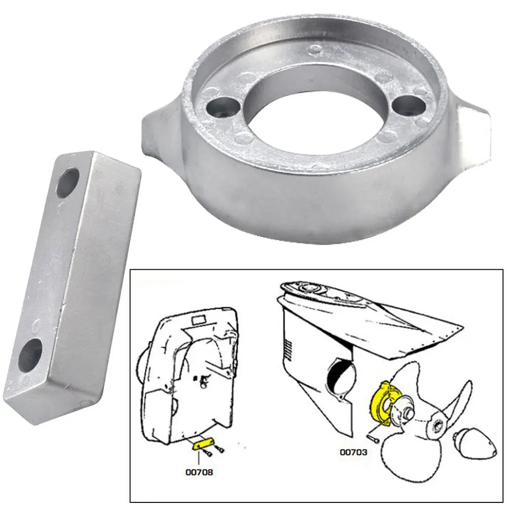 Tecnoseal Anode Kit w/Hardware - Volvo 290 - Zinc [20705] - Anodes