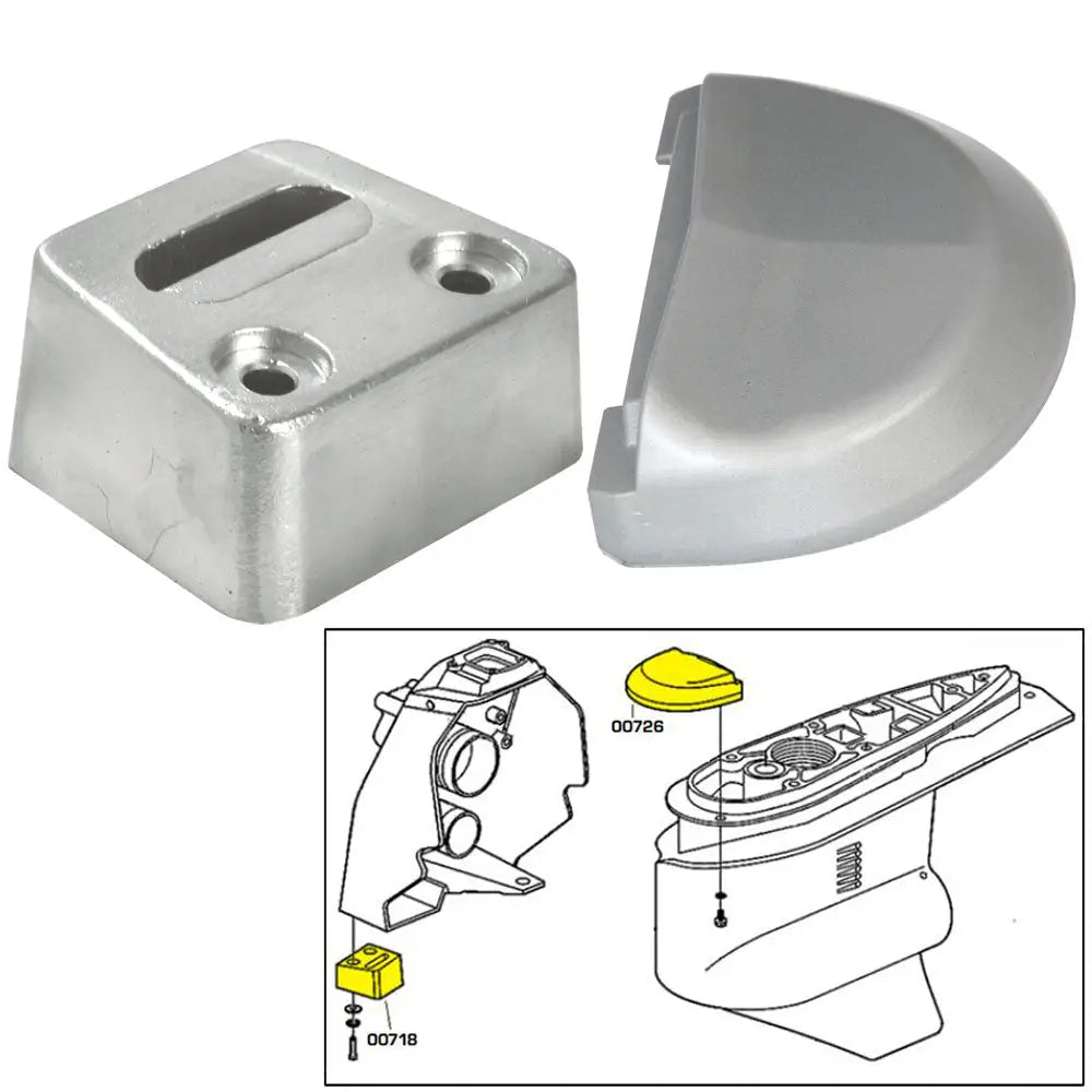 Tecnoseal Anode Kit w/Hardware - Volvo SX - Zinc [20708] - Anodes