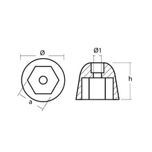 Tecnoseal Zinc Sidepower - Sleipner Propeller Nut Anode [01051] - Anodes