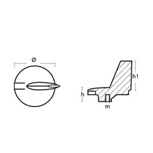 Tecnoseal Zinc Yamaha Trim Tab Anode f/200 - 300 HP Motors [01145] - Anodes