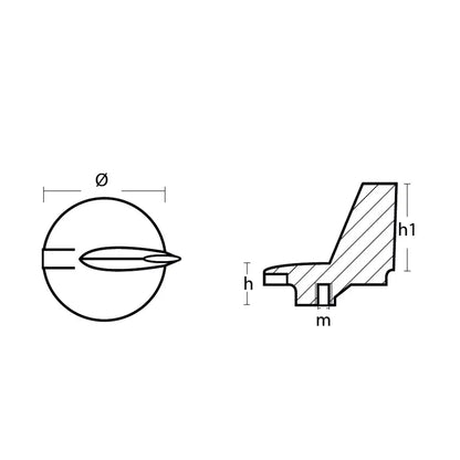 Tecnoseal Zinc Yamaha Trim Tab Anode f/200 - 300 HP Motors [01145] - Anodes