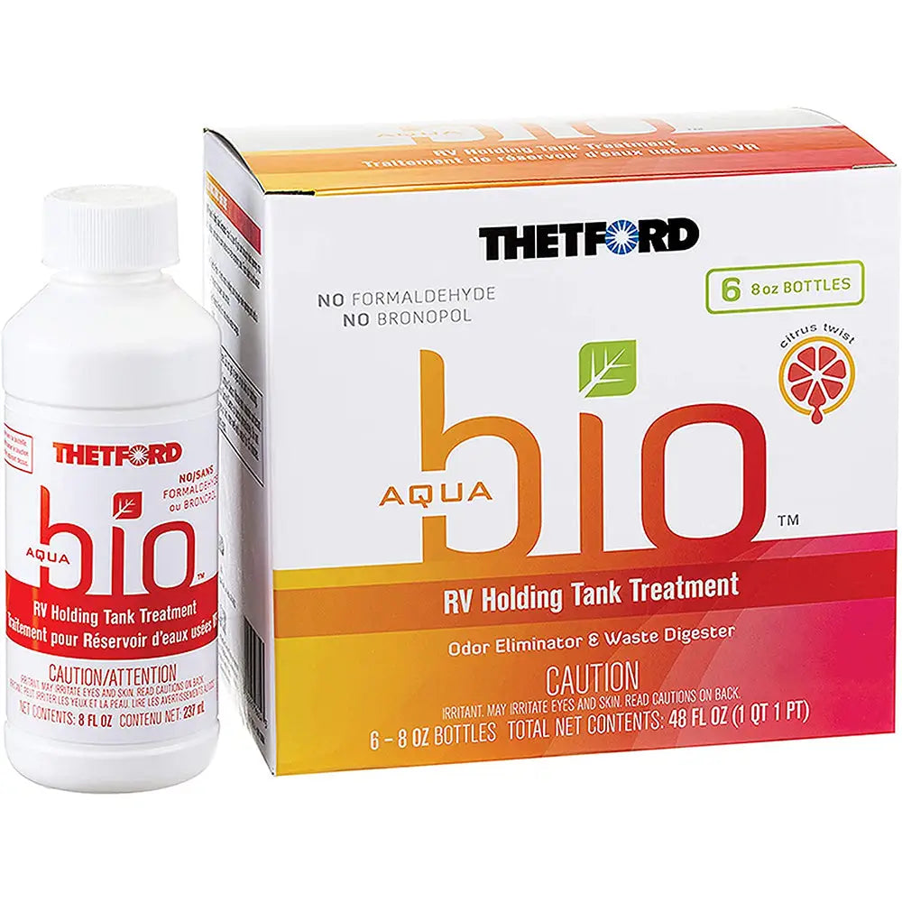 Thetford AquaBio RV Holding Tank Treatment - Citrus Twist Scent - 6-Pack of 8oz Bottles [96604] - Marine Sanitation