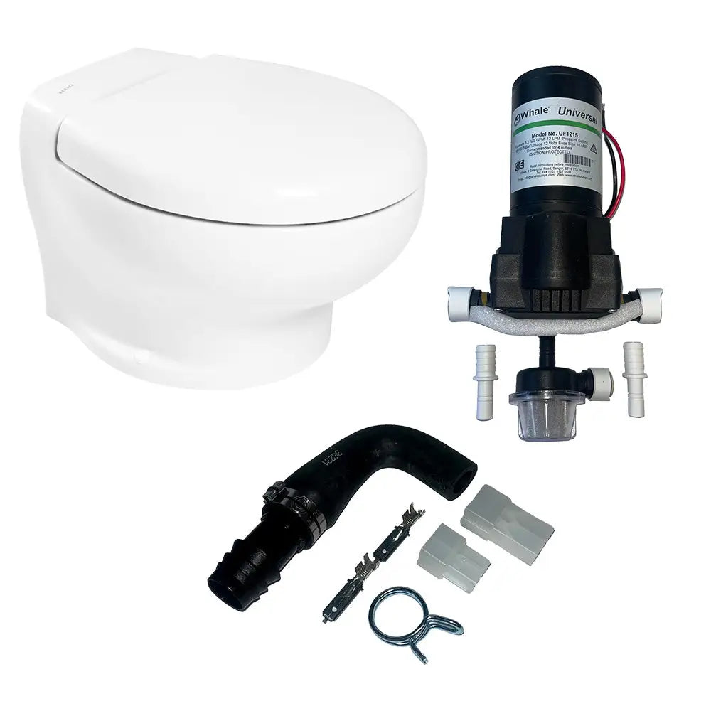 Thetford Nano Eco Compact Toilet Raw Water Kit w/Inlet Pump - 12V [T-NAN012PW/TSFT/NA-RWKIT] - Marine Sanitation