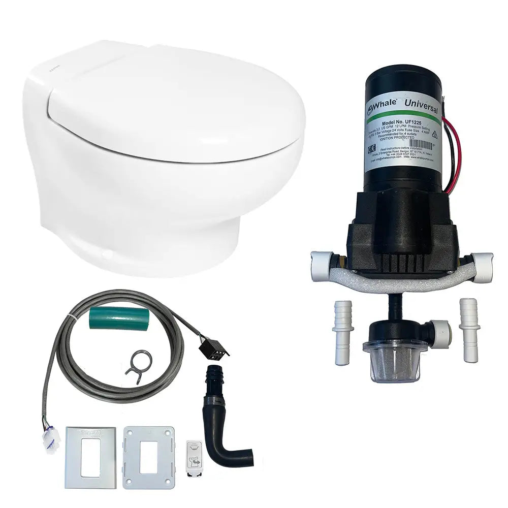 Thetford Nano Eco Compact Toilet Raw Water Kit w/Inlet Pump - 24V [T-NAN024PW/E/NA-RWKIT] - Marine Sanitation