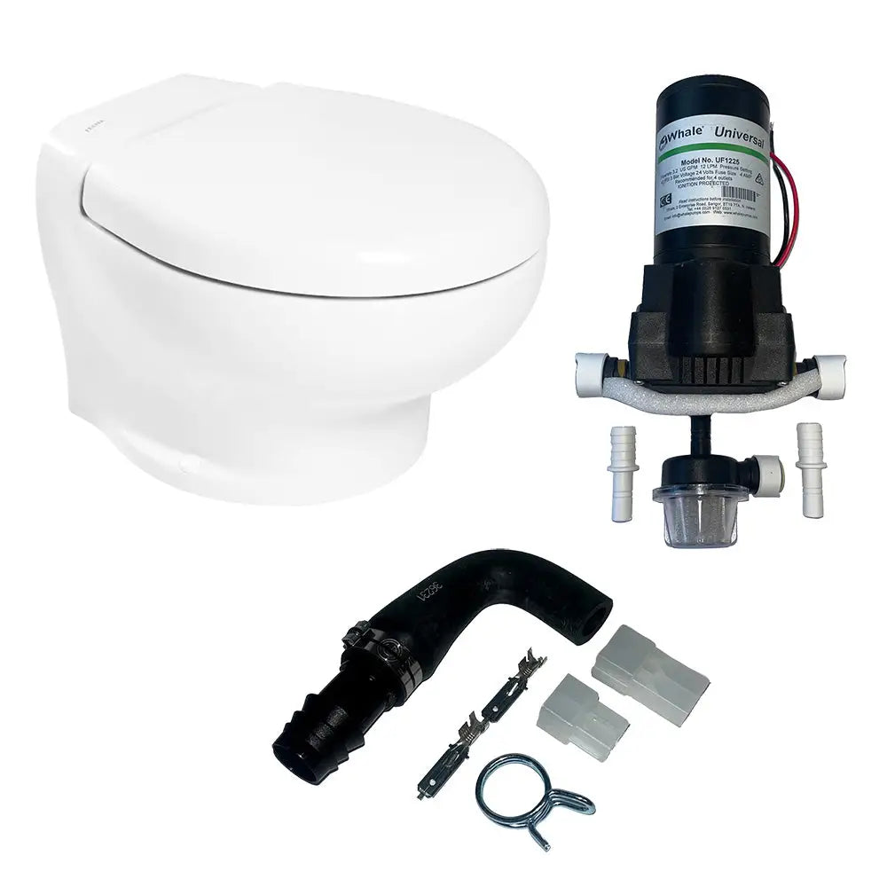 Thetford Nano Eco Compact Toilet Raw Water Kit w/Inlet Pump - 24V [T-NAN024PW/TSFT/NA-RWKIT] - Marine Sanitation