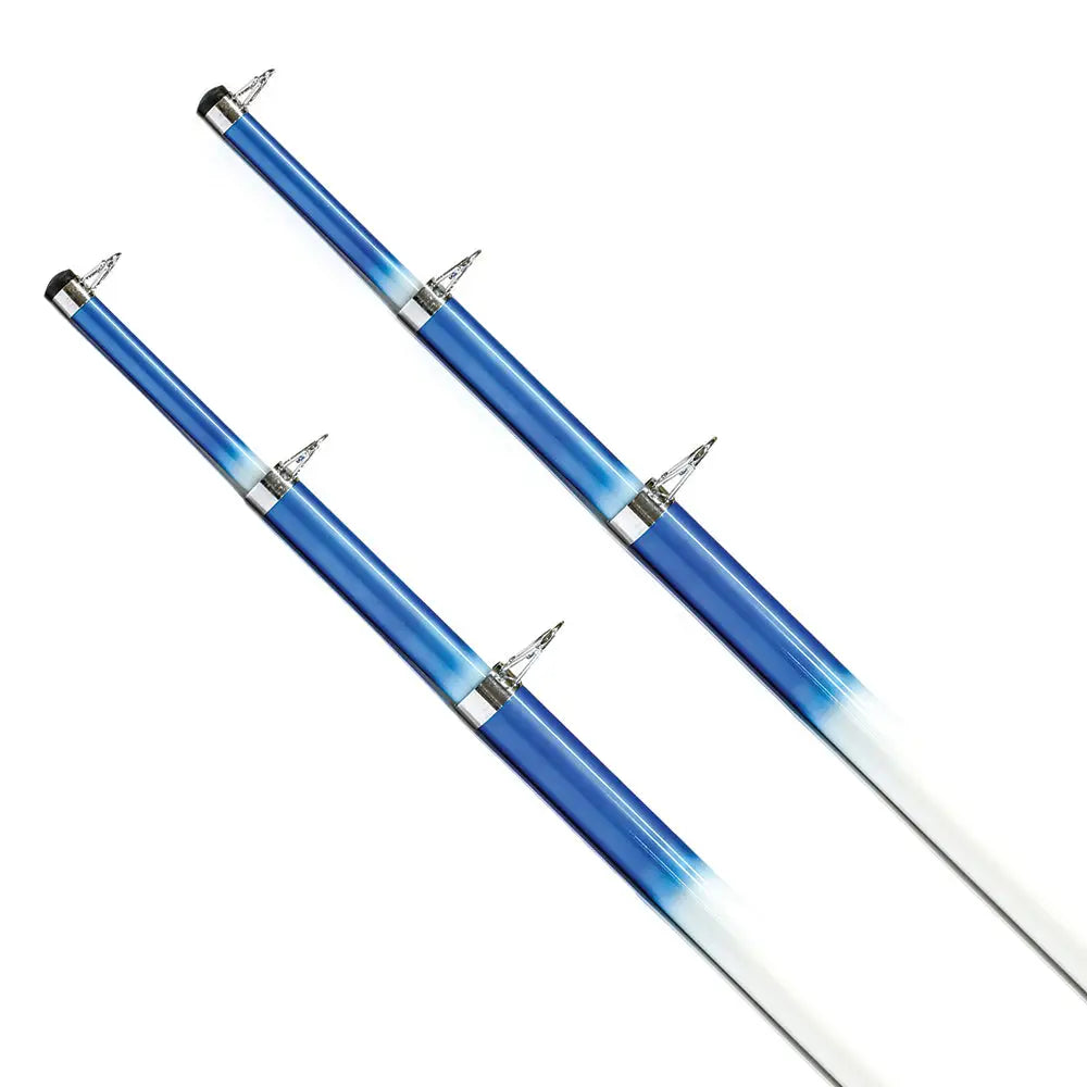 Tigress 15 Telescoping Fiberglass Outrigger Poles - 1-1/8’’ O.D. - White/Blue - Pair [88200] - Outriggers