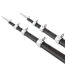Tigress 15’ XD 3K Carbon Fiber Telescoping Outrigger Poles - Matte Black/Silver - Pair [88679-7] - Outriggers