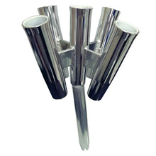 Tigress Five Rod Cluster - Bent Butt - Polished Aluminum [88157-2] - Rod Holders