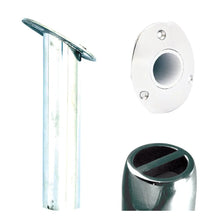 Tigress Oval Head SS Gunnel Mount Rod Holder - 30 Degree - 9’’ [88525] - Rod Holders