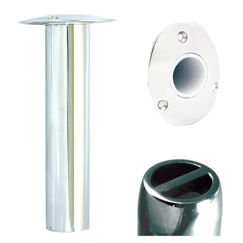 Tigress Oval Head SS Gunnel Mount Rod Holder - Degree - 9’’ [88527] - Rod Holders