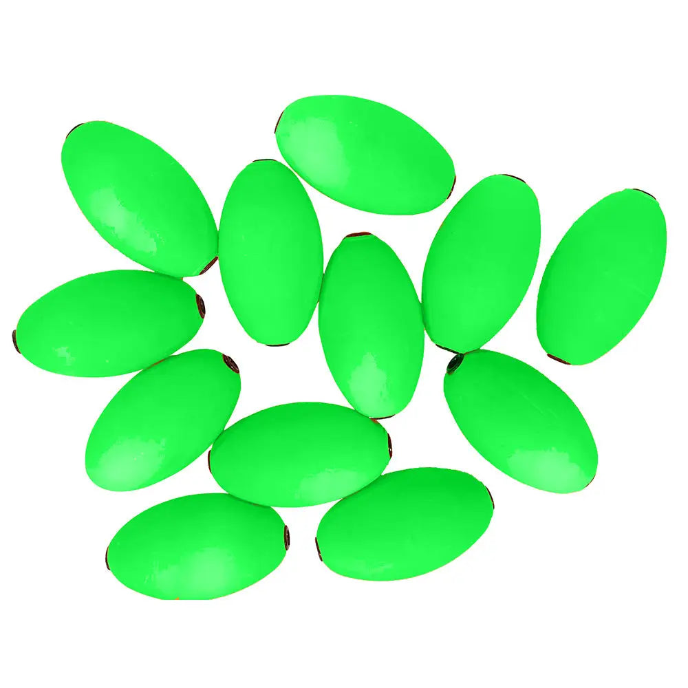 Tigress Oval Kite Floats - Green *12-Pack [88961-2] - Kite Fishing