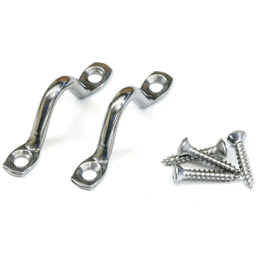 Tigress Stainless Steel Pad Eyes w/Stainless Steel Screws [88667] - Outrigger Accessories