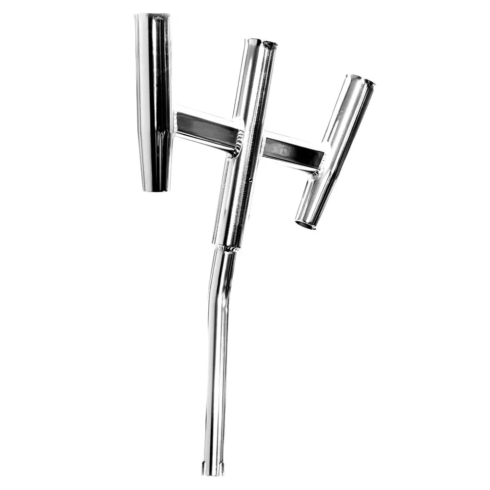 Tigress Triple Aluminum Kite Rod Holder - Bent Butt - Polished [88158] - Rod Holders
