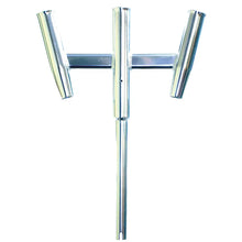 Tigress Triple Aluminum Kite Rod Holder - Straight Butt - Polished [88159] - Rod Holders