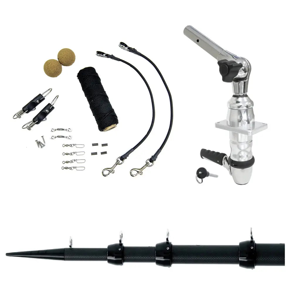 Tigress XD Top Mount System - 15 - Black Outriggers Elite Rigging Kit [88824-1] - Outriggers