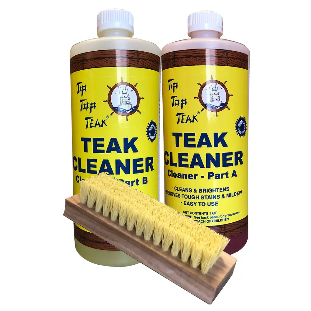 Tip Top Teak Cleaner Kit Part A Part B w/Brush [TK860] - Teak
