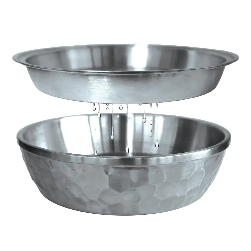 Toadfish Seafood Bowl - 12’’ - Stainless Steel - 2 Layer Serving Bowl [8073] - Accessories