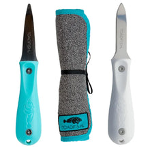 Toadfish Shuckers Bundle - Put Em Back Oyster Knife Professional Oyster Knife Cut-Proof Shucking Cloth [1014] - Deck