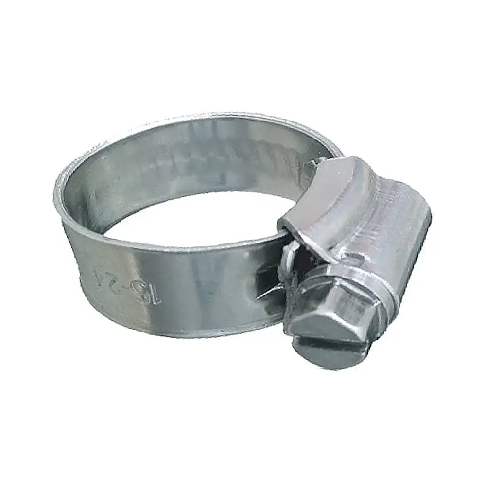 Trident Marine 316 SS Non-Perforated Worm Gear Hose Clamp - 3/8’’ Band - 7/16’’21/32’’ Clamping Range - 10-Pack - SAE