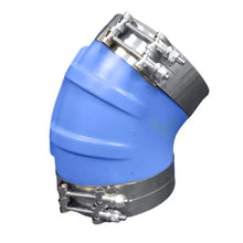 Trident Marine 8’’ ID 45-Degree Blue Silicone Molded Wet Exhaust Elbow w/4 T-Bolt Clamps [240V80000-S/S] - Exhaust Hose