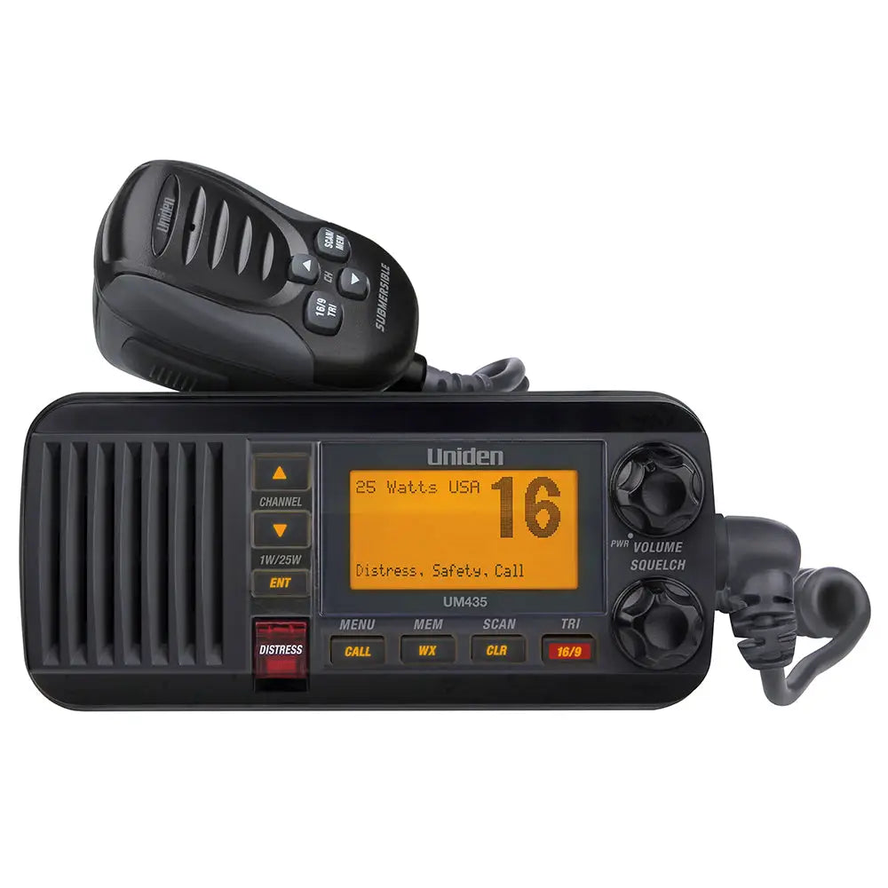 Uniden UM435 Fixed Mount VHF Radio - Black [UM435BK] - VHF - Fixed Mount