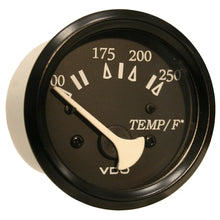 VDO Cockpit Marine 52mm (2-1/16’’) 250 F Water Temperature Gauge - Black Dial/Bezel [310-11801] - Gauges