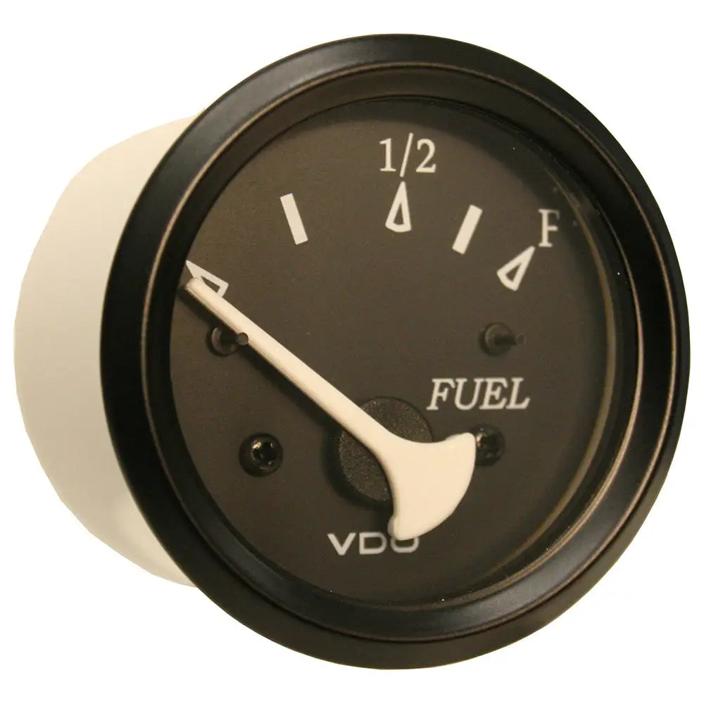 VDO Cockpit Marine 52mm (2-1/16’’) Fuel Level Gauge - Black Dial/Bezel [301-11802] - Gauges