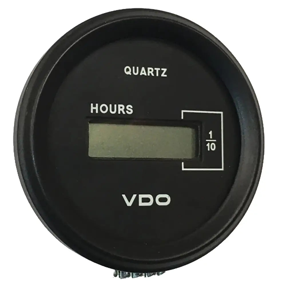VDO Cockpit Marine 52mm (2-1/16’’) LCD Hourmeter - Black Dial/Chrome Bezel [331-546] - Gauges