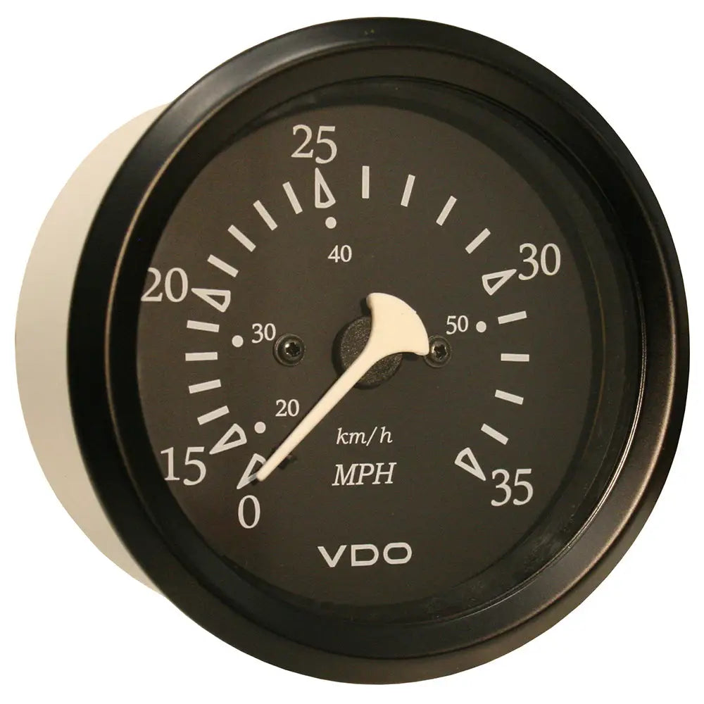VDO Cockpit Marine 85mm (3-3/8’’) 35 MPH Pitot Speedometer - Black Dial/Bezel [260-11796] - Gauges