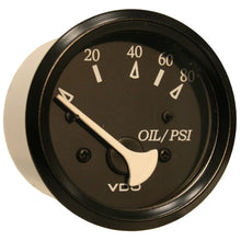 VDO Cockpit Marine Oil Pressure Gauge - 80 PSI - Black Dial/Bezel [350-11800] - Gauges